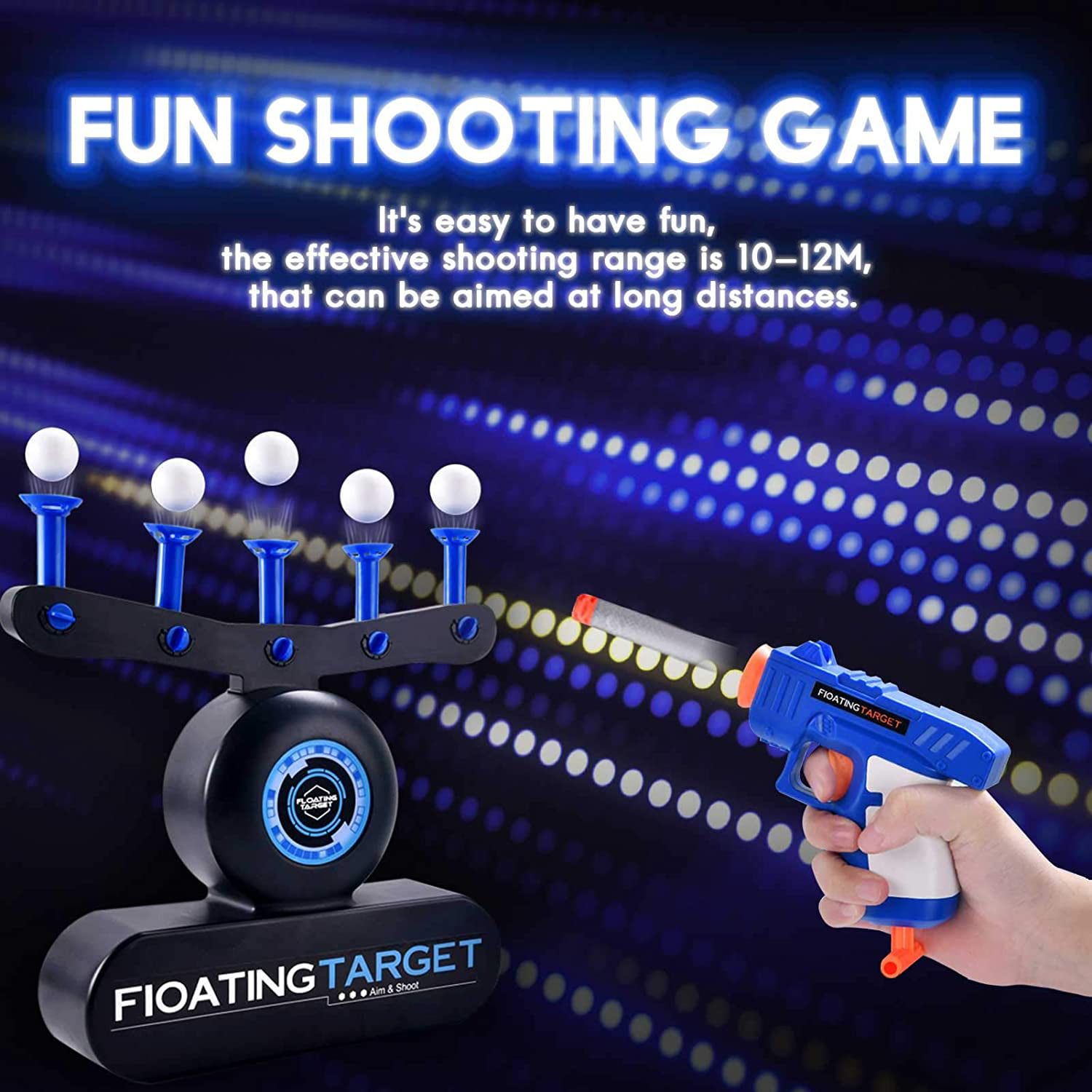 Shooting Game with Floating Ball Target,New Cool Multiplayer Indoor Party Game for Teen/Adult/Family/Friend,Fun for Kid Age 6+ 