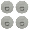 thumbnail image 1 of YYST 4 X Stainless Steel D-Ring Pad/Patch for PVC Inflatable Boat Raft Dinghy Kayak - No Glue Included- Instruction Included- Light Grey, 1 of 4