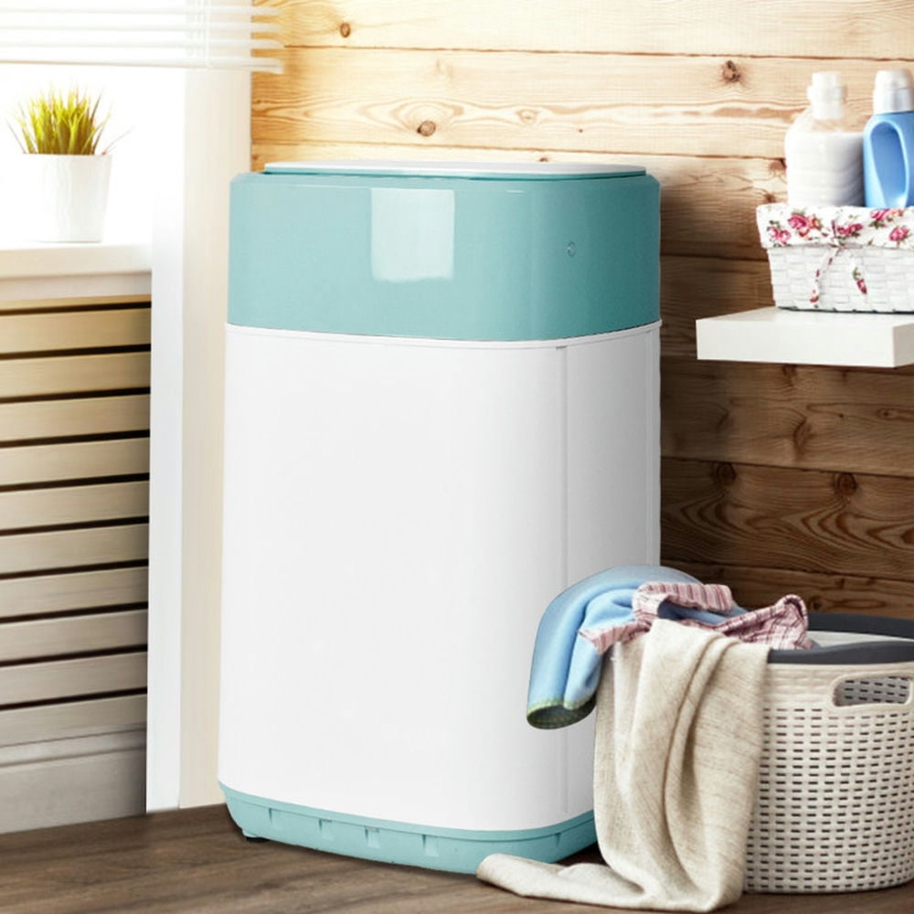 Canddidliike 8 Lbs Portable Fully Automatic Washing Machine with Drain Pump, Portable and Powerful Washer with Automatic Imbalance Adjustment, Compact Laundry Washer for Indoor, Green