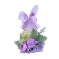 thumbnail image 4 of Sharprepublic Easter Bunny Table Sign Artificial Flower Handmade Multipurpose 5x3x10.2inch, 4 of 8