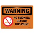 thumbnail image 1 of SignMission OS-WS-A-1824-L-12710 18 x 24 in. OSHA Warning Sign - No Smoking Beyond This Point, 1 of 1