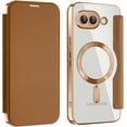 thumbnail image 1 of REQO Case for Google Pixel 9A,Business Classic Solid Color Premium PU Leather Wallet Flip Case + TPU Magnetic Attraction Shell Wireless Charge Compatible, 1 of 7