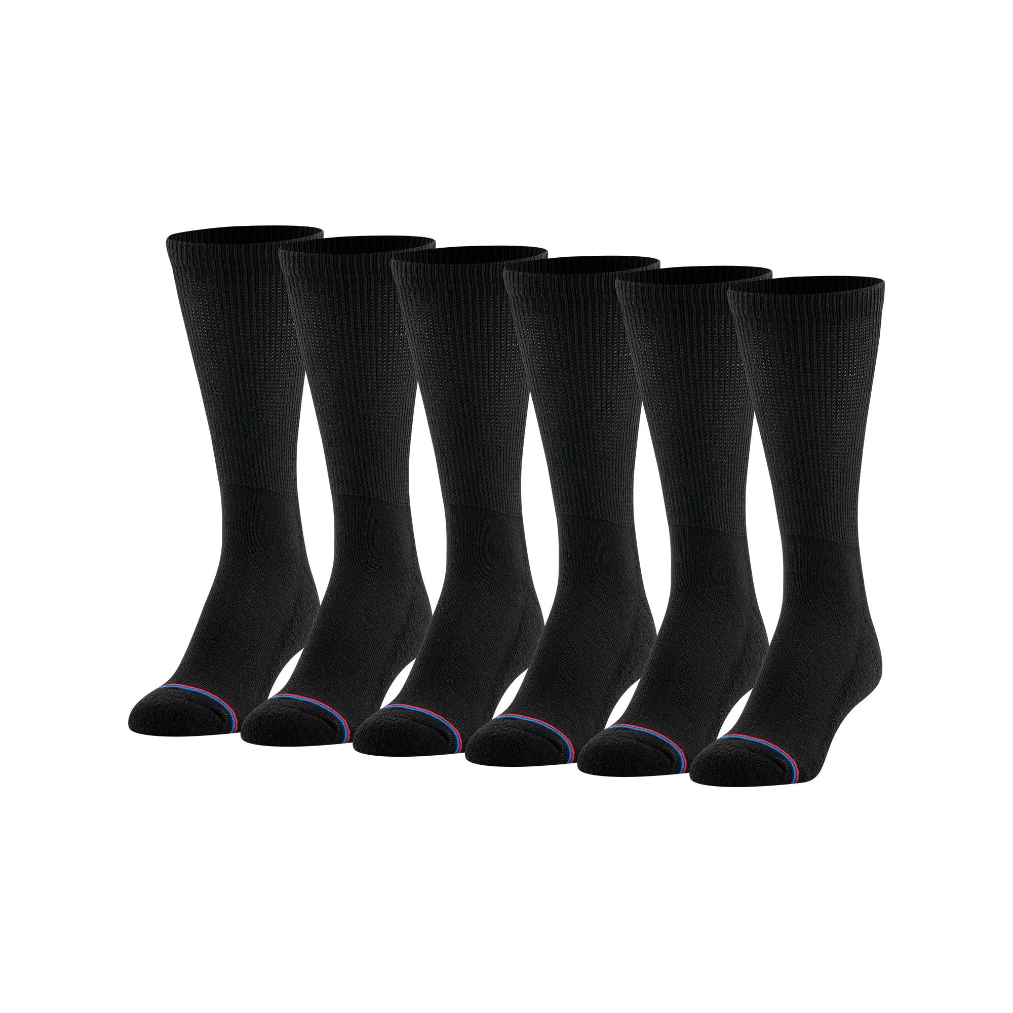 MediPeds Women's Half Cushion Crew Socks, 6 Pairs