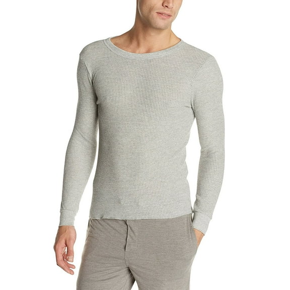 Fruit of the Loom Men's Classics Midweight Waffle Thermal Top Medium, Light Grey Heather