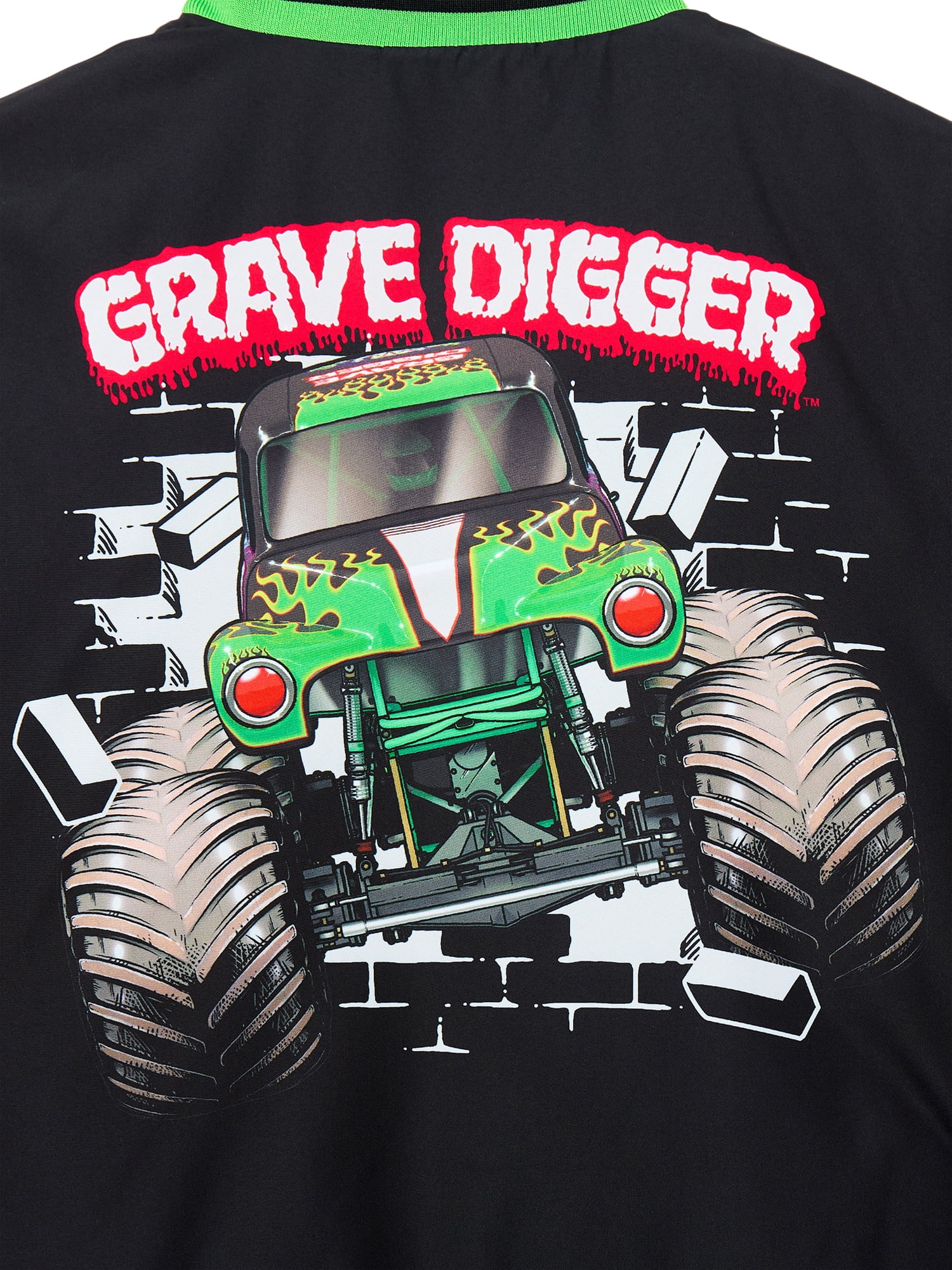 Monster Jam Boys Graphic Bomber Jacket, Sizes 4-12