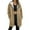 Khaki, variant on XFLWAM Womens Long Hoodies Jacket Zip Up Sherpa Fleece Lined Jackets Winter Warm Coats Casual Drawstring Overcoat with Pocket Dark Gray M