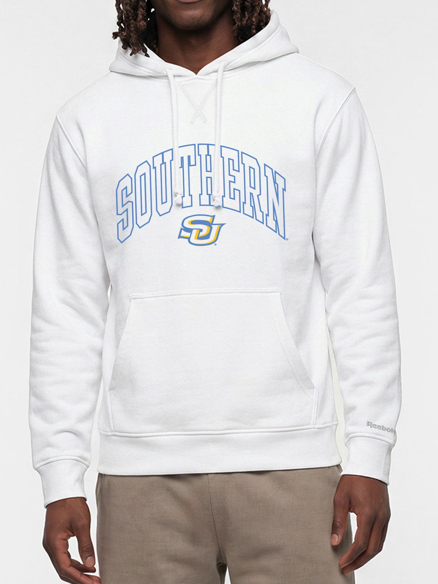 Southern University Jaguars Reebok Mens White Hooded Sweatshirt