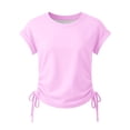thumbnail image 4 of BOOMNY Baby Girls Short Sleeve T-Shirts Crew Neck Solid Color Tee Tops for Girl Soft Dailywear, 4 of 4