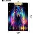 thumbnail image 2 of Acrylic Clipboards with Low Profile Clip, A4 Standard Size 9" x 12.5" File Holder for Writing Drawing, Clip Boards for Doctors Offices, Aurora Borealis Wolf 2 Gifts, 2 of 7