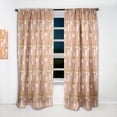 thumbnail image 2 of Designart 'Pink Abstract Retro Design' Mid-Century Modern Pink Sheer Curtain Panel, 2 of 5
