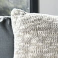 thumbnail image 2 of SAFAVIEH Ralen Knit 20" x 20" Distressed Solid Plush Pillow, Light Grey/Natural, 2 of 3