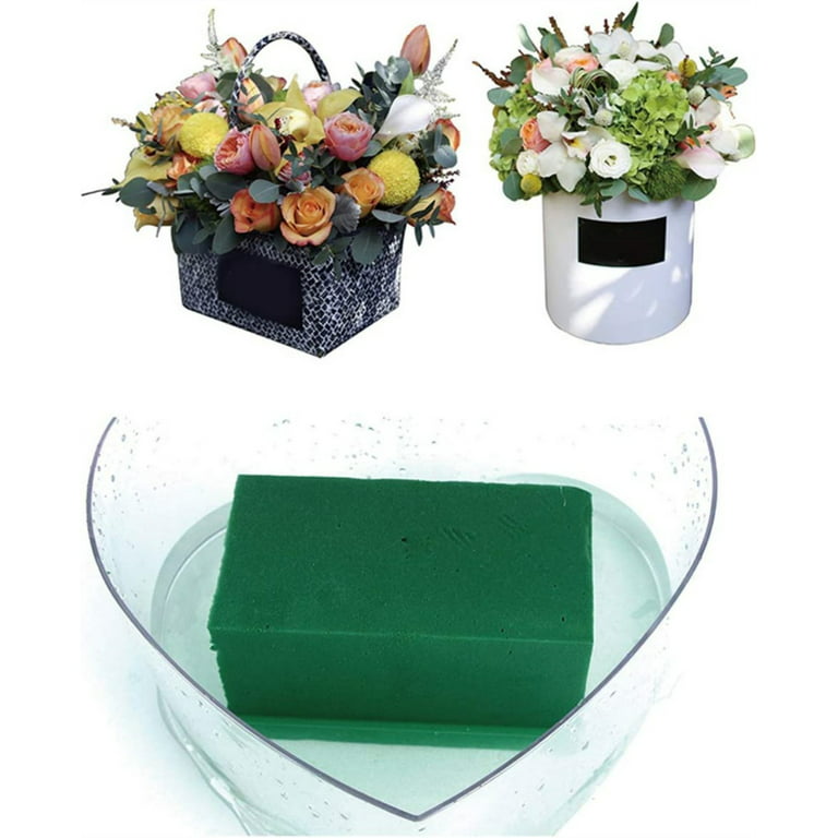 4 Pcs Floral Foam Bricks, Happon Florist Flower Foam Green Bricks Flower  Arrangement Brick Supplies for Florist Craft 