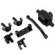 thumbnail image 2 of Kit de eje de aleación de aluminio RC, Kit de carcasa de eje estable de repuesto para coche de escalada HBX 1/24, color negro, 2 of 8