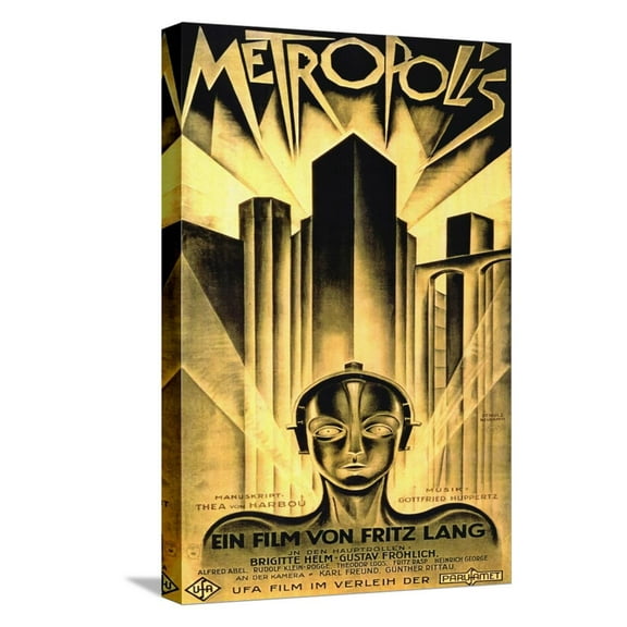 Art.com Metropolis, Fritz Lang Stretched Canvas Print Wall Art, 12" x 18"