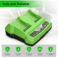 thumbnail image 6 of Dual Port Rapid Charger for Green-works 24V Battery for G-24 24V Lithium Battery Compatible with Greenwork 24V Batteries 29842 29852 for 29862 Green-works 24V Battery Charger, 6 of 9