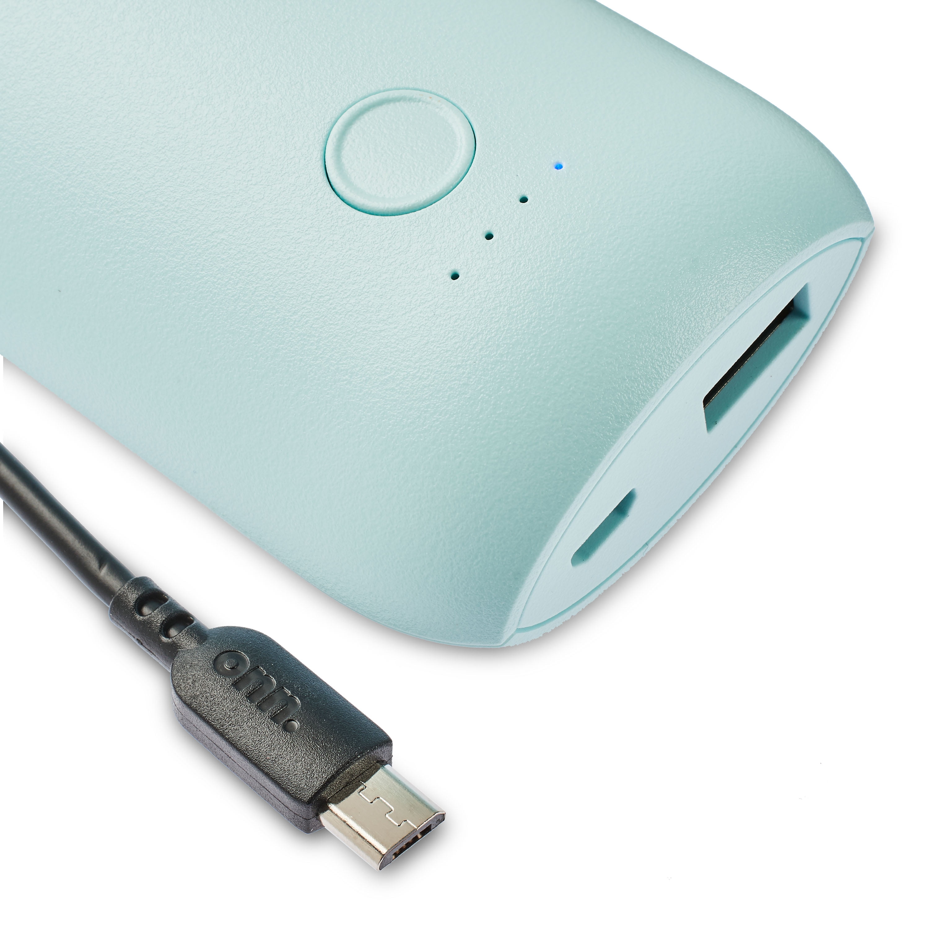 onn. Portable Battery, 2 Extra Charges, Aqua