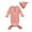 Pink, variant on WIBACKER Unisex Newborn Baby Cotton Sleeper Gowns with Cap Long Knotted Sleeping Bag 0-3 Months