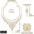 thumbnail image 7 of Crystal Wedding Jewelry Set Necklace Earring Set For Women and Brides Rose Gold and Gold Bridal Statement Jewelry sets, 7 of 7