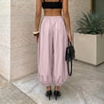 thumbnail image 5 of Baggy Wide Leg Pants Womens Barrel Pants Mid Waisted Balloon Pants with Pockets, 5 of 9