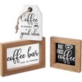 thumbnail image 1 of Coffee Bar Decor Sign Farmhouse Coffee Bar Wood Sign But First Coffee Wood Sign Mini Rustic Coffee Wooden Table Centerpiece Coffee Tiered Tray Decor f, 1 of 5