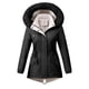 thumbnail image 1 of Pntutb Moda Casual Mujer Invierno Sólido Cuello de piel Con capucha Cordón Cintura Cremallera Abrigo acolchado Blusa Liquidación Pntutb Pntutb-7105, 1 of 7