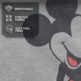 thumbnail image 4 of Men's Mickey & Friends Distressed Mickey Mouse Pose Sweatshirt Athletic Heather X Large, 4 of 9