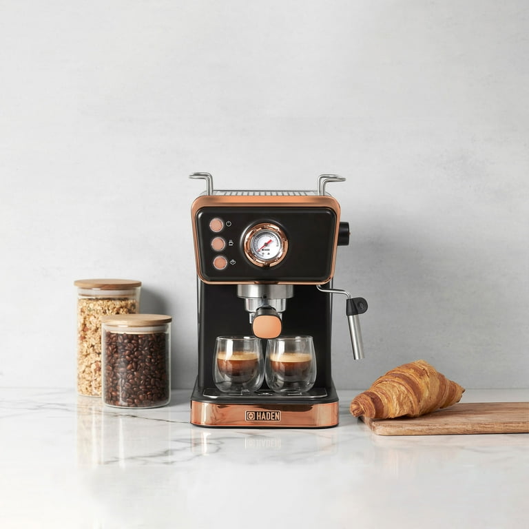 Haden Barista Brew Espresso Coffee Machine w/Froth Function, Black