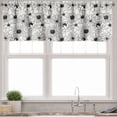 thumbnail image 3 of Ambesonne Flower Valance & Curtain, Abstract Outline Petals Art, 55"x45", Ivory and Charcoal Grey, 3 of 7