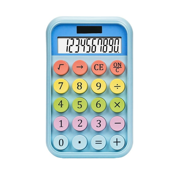 Dvumao Home Decor, 10-digit Desk Calculator With Large LCD Display And Sensitive Buttons Solar And Battery Powered Standard Functions For Office Home School Candy Colors, Women Gifts