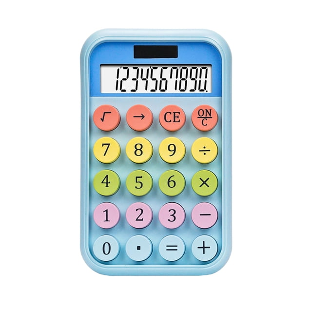 Ohufall 10 Digit LCD Desk Calculator Solar Powered Basic Office Calculators For Home School And Office