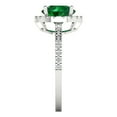 thumbnail image 3 of 1.8 ct Round Cut Simulated Emerald Halo Engagement Ring for Women in 18K White Gold, 3 of 5