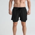 thumbnail image 2 of LYMAYTER Men's Layered Workout Shorts 2-in-1 Quick Dry Training Athletic Breathable Shorts for S-3XL, 2 of 9