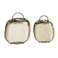 thumbnail image 6 of DecMode 19", 16"W Gold Metal  Tray, 2-Pieces, 6 of 7