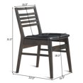 thumbnail image 3 of Patiojoy Set of 2 Dining Side Chairs Wood, PU, Sponge, 3 of 10