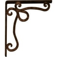 thumbnail image 4 of Ekena Millwork 1 1/2"W x 10"D x 12"H Orleans Wrought Iron Bracket, (Single center brace), Antiqued Copper, 4 of 8