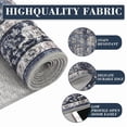 thumbnail image 3 of Towallmark Area Rugs, 8x10 Washable Non Slip Rug, Low Pile Vintage Distressed Carpet, Stain Resistant Indoor Floor Mat For Living Room Bedroom Dining Room, Blue, 3 of 8