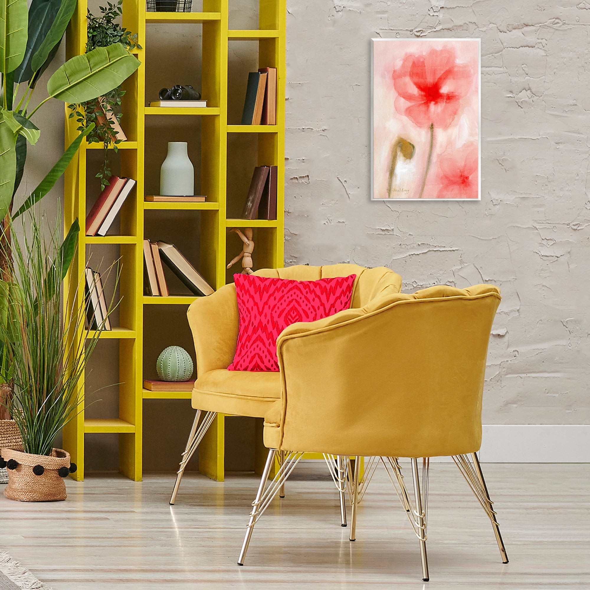 Stupell Industries Abstract Pink Bloom Botanical & Floral Painting Unframed Art Print Wall Art, 13 x 19