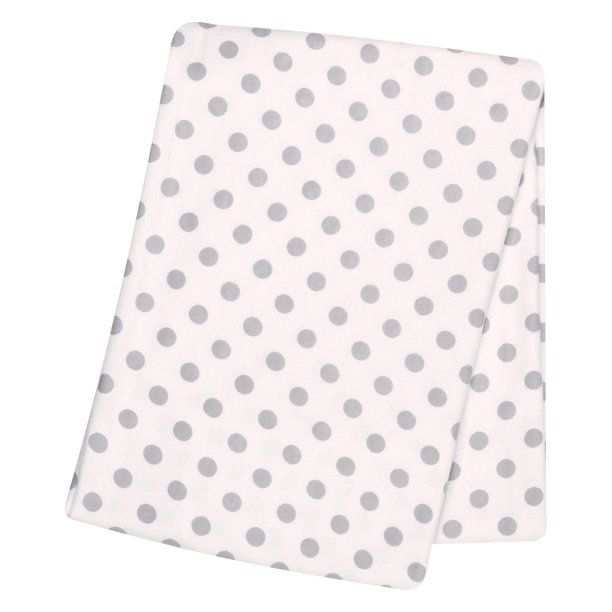 Gray Dot Flannel Swaddle Blanket