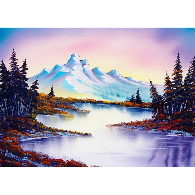 Taladro Pintura Diamante (DF4223) 5D DIY Full Fantasy Lake Kit de bordado de punto de cruz 45x60cm Hugtrwg Para estrenar