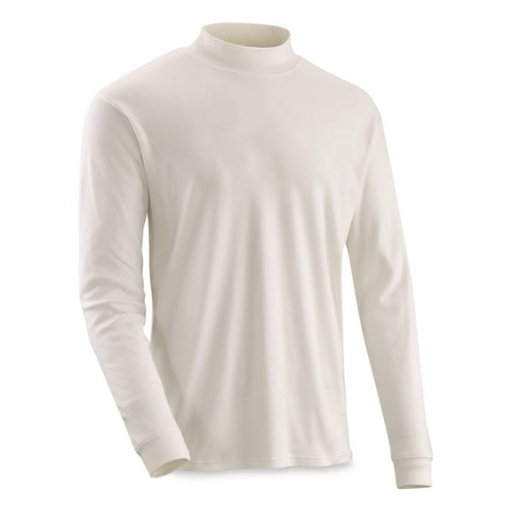 Guide Gear Mock Turtleneck Long-Sleeve Tee White 2XL