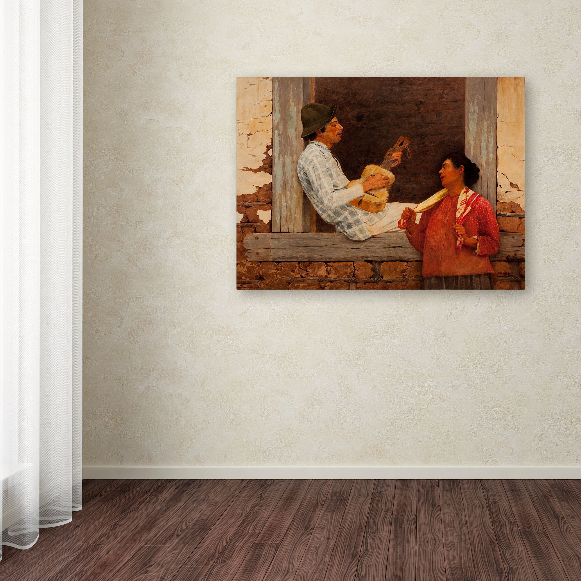 Almeida Junior 'The Guitar Player' Canvas Art