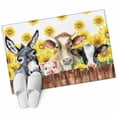 thumbnail image 2 of Rectangle Area Rugs 2 x 3 Ft, Sunflowers Farm Animals Non-Slip Residential Carpet, Vintage Wooden Animals Indoor Crawling Mats Runner Rugs for Living Room/Dining Room/Bedroom, 2 of 9
