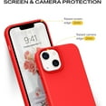 thumbnail image 3 of iPhone 13 Case,Phone Case for iPhone 13,Slim Fit Liquid Silicone Soft Gel Rubber Lightweight Microfiber Lining Shockproof Anti-Scratch Protective Phone Cover for iPhone 13 6.1'', Bright Red, 3 of 17