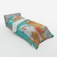 thumbnail image 2 of Ambesonne Funny Bedding Set 3 Pcs, Kitty Couple Happy, Twin, Multicolor, 2 of 2