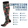 thumbnail image 2 of FORMRS Womens Knee High Socks Casual Long Thick Travel Daily Wear, 2 Pairs, Red Flamingo Pattern, 2 of 6