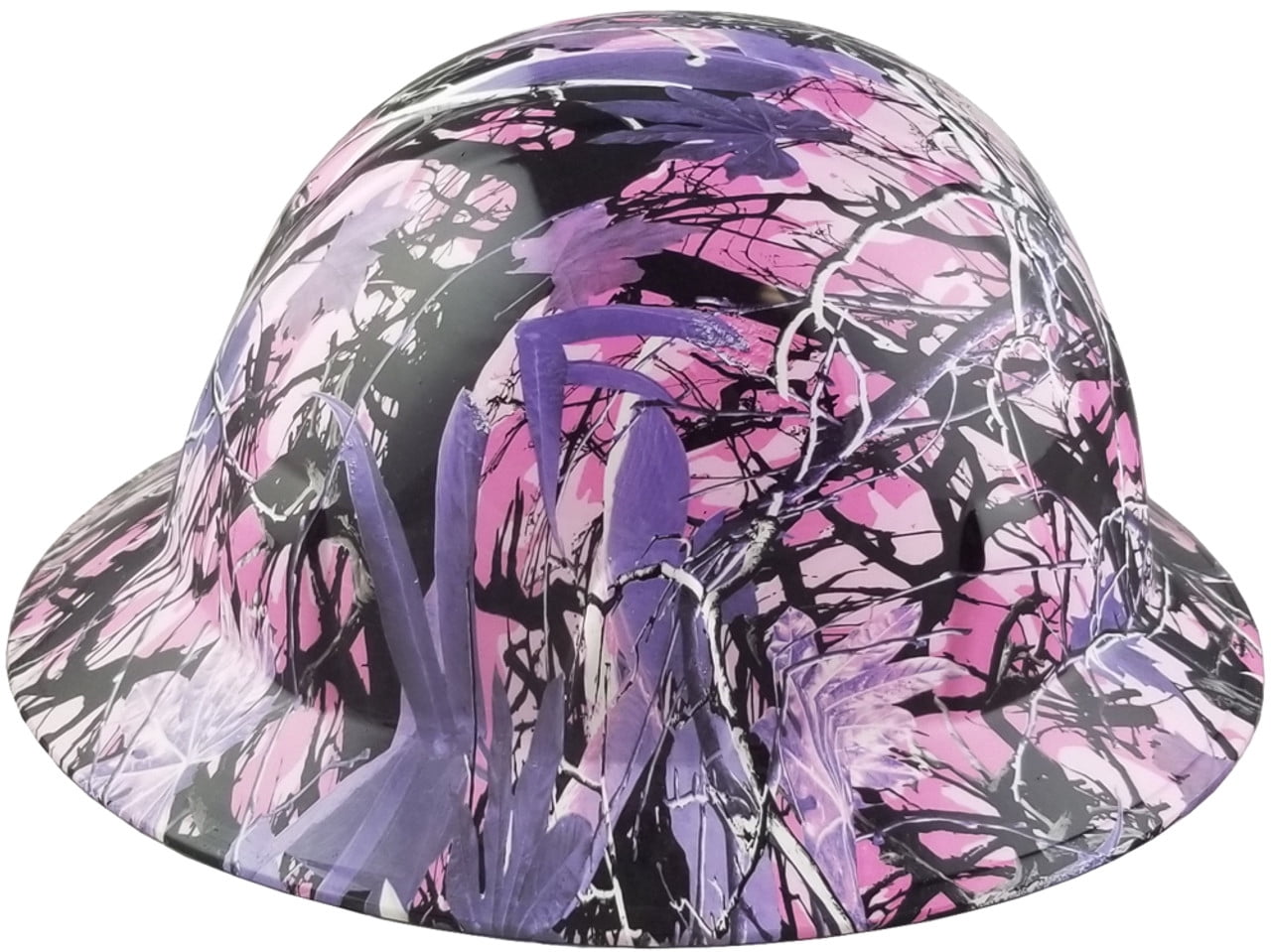 Glamour Camo Pink Hydro Dipped Hard Hats Full Brim Style Design with 4 Pt Suspension