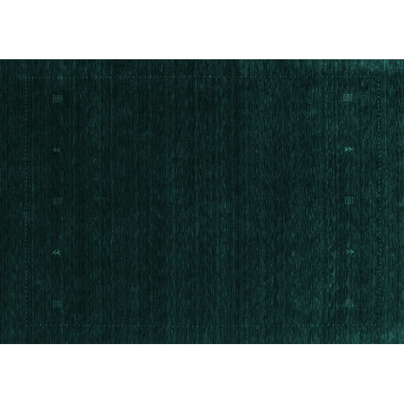 Ahgly Company Indoor Rectangle Abstract Turquoise Blue Contemporary Area Rugs, 8' x 10'