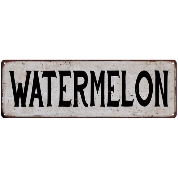 WATERMELON Vintage Look Rustic Metal 8x24 Sign City State 108240041265
