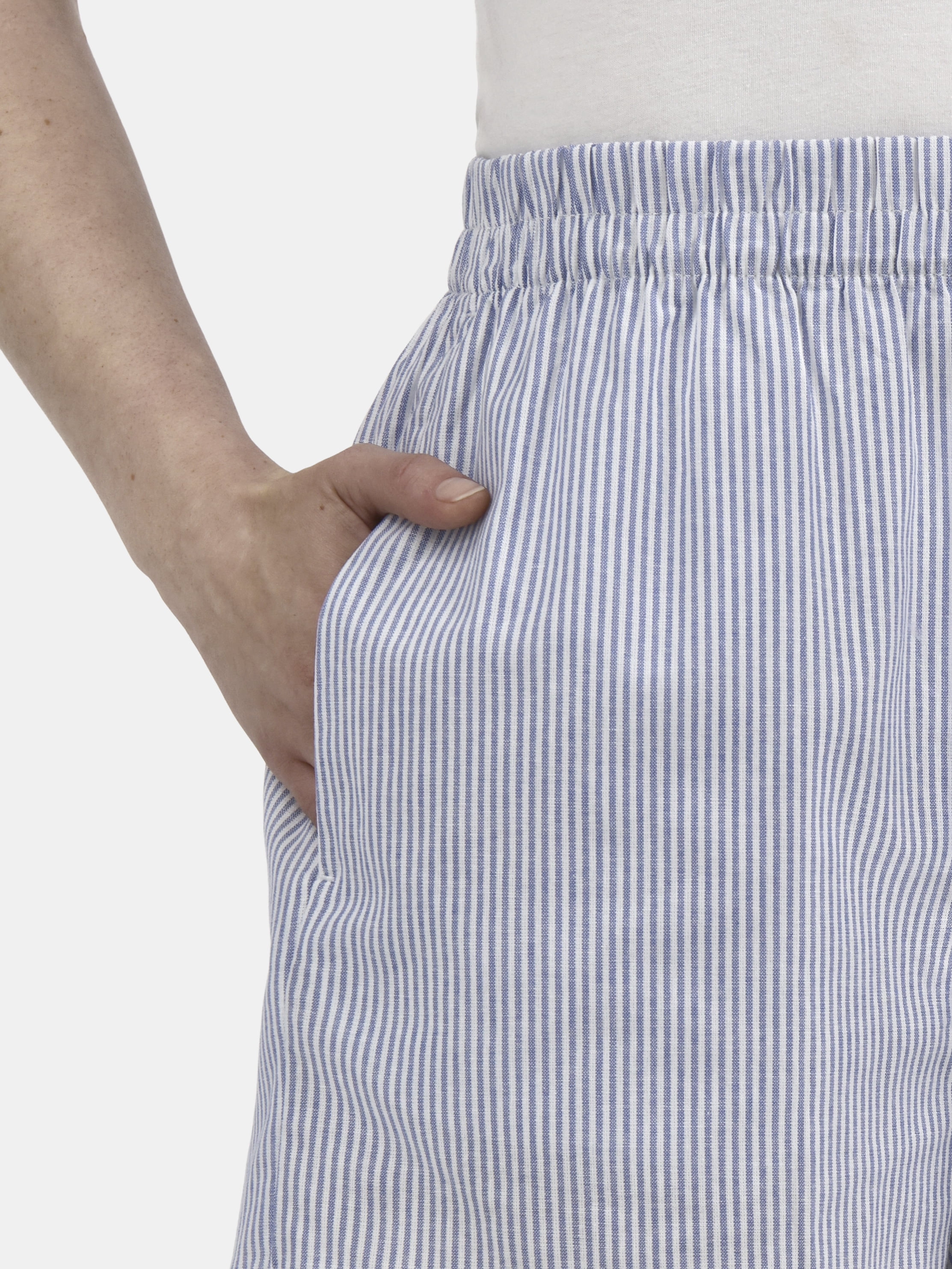 No Boundaries Cotton Boxer Shorts with Rollover Waist, 3'' Inseam, Women's
