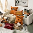 thumbnail image 2 of Sm:)e Pumpkin Bow Dot Truck Fall Throw Pillow Covers, 18 x 18 Inch Autumn Flower Vases Thankful Grateful Blessed Harvest Floral Orange Decorations for Sofa Couch Set of 4, 2 of 8